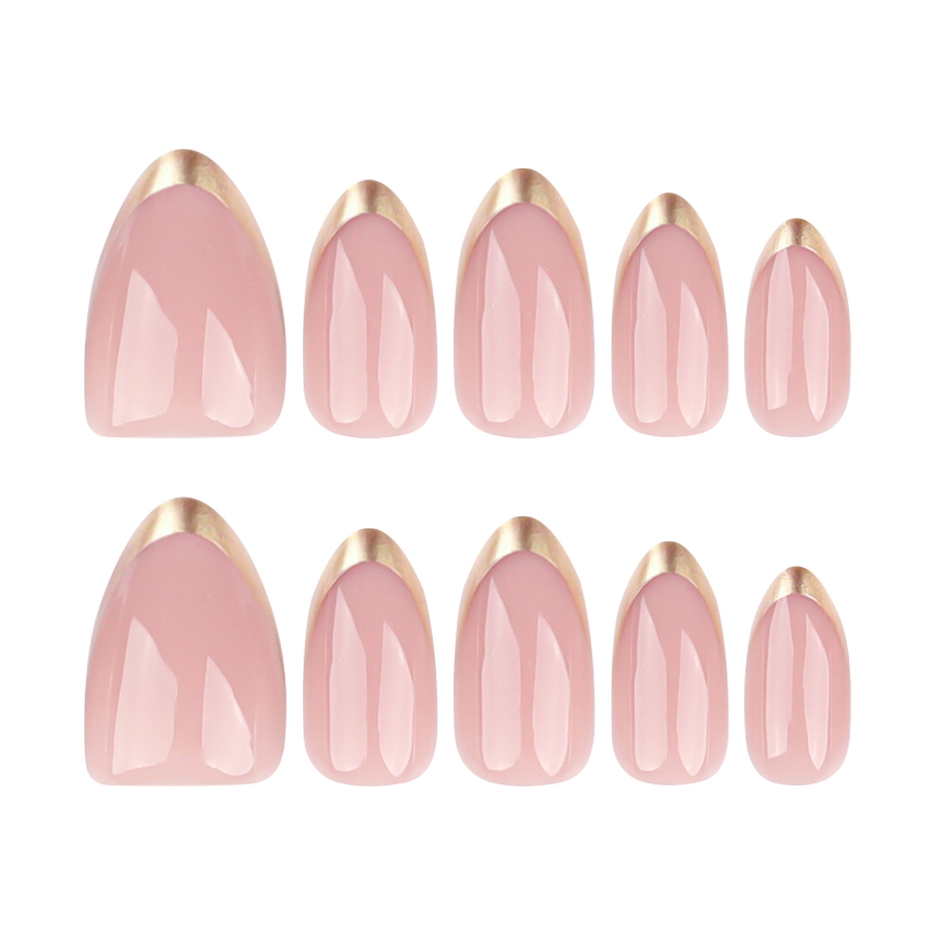 Elegant Nude Almond Press On Nails 24PCS