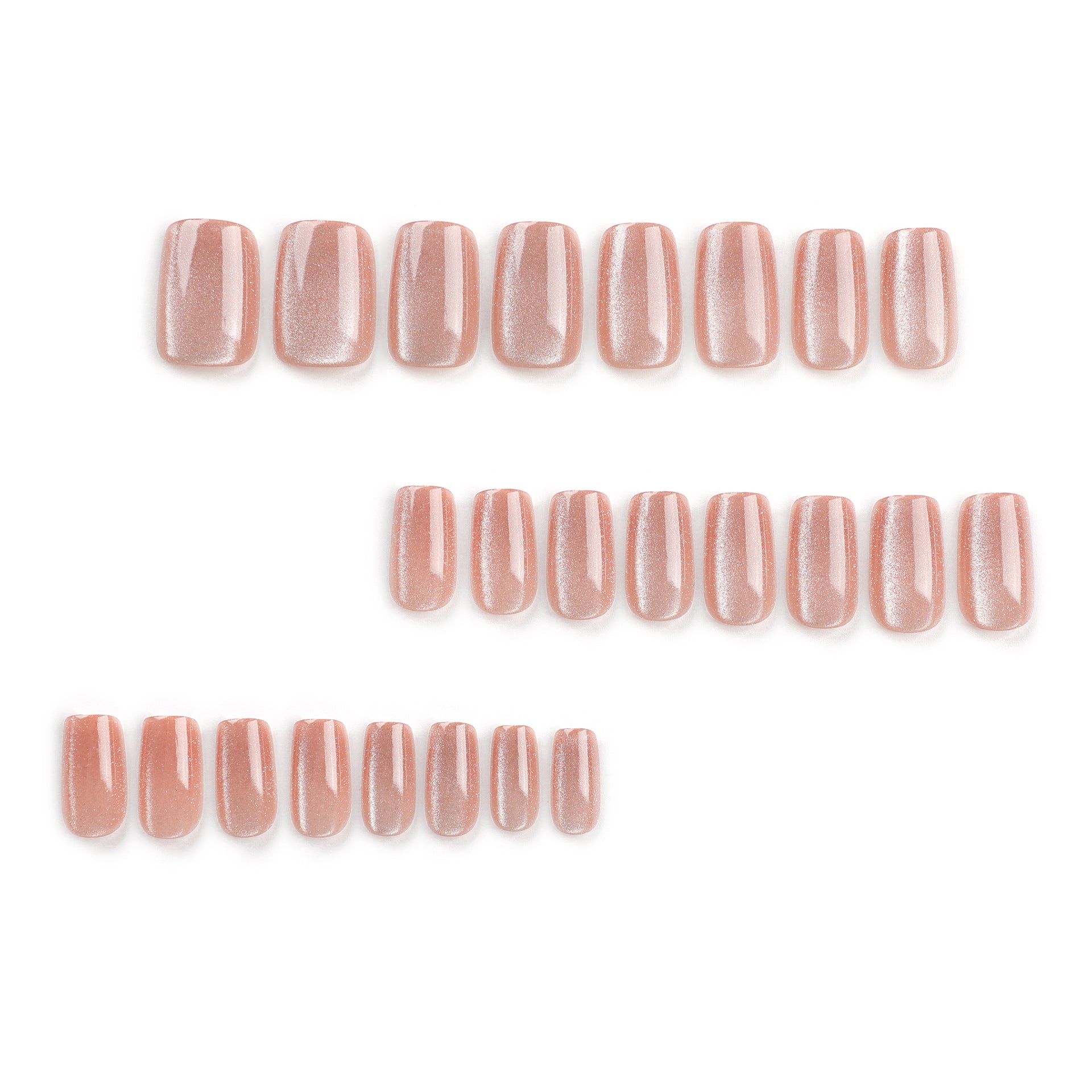 Premium Velvet Cat Eye Press On Nails 24PCS