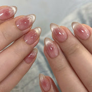 Luxury Flash Cat Eye Press On Nails 24PCS