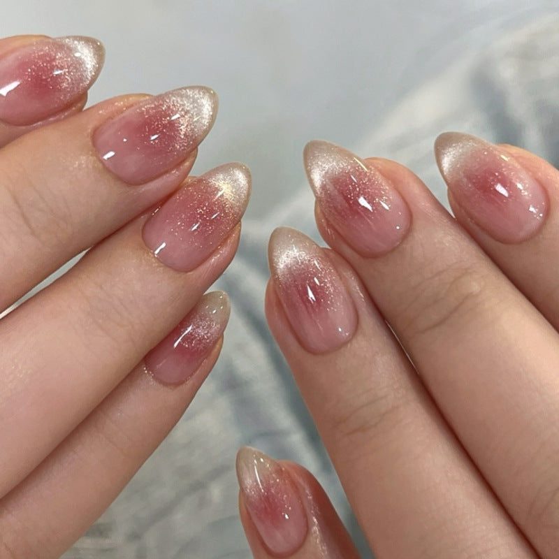 Luxury Flash Cat Eye Press On Nails 24PCS