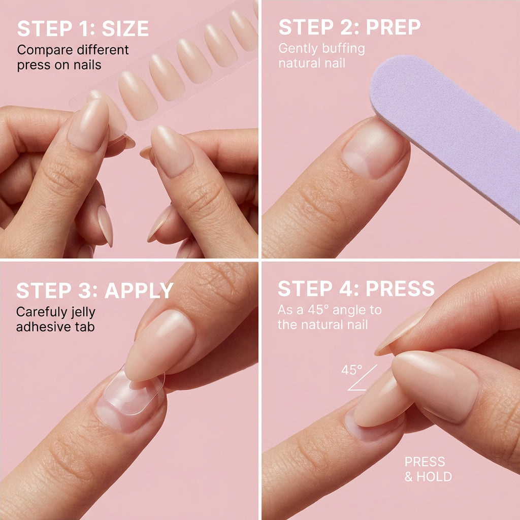 Nude Pink Sakura Press On Nail – Stella & Moon