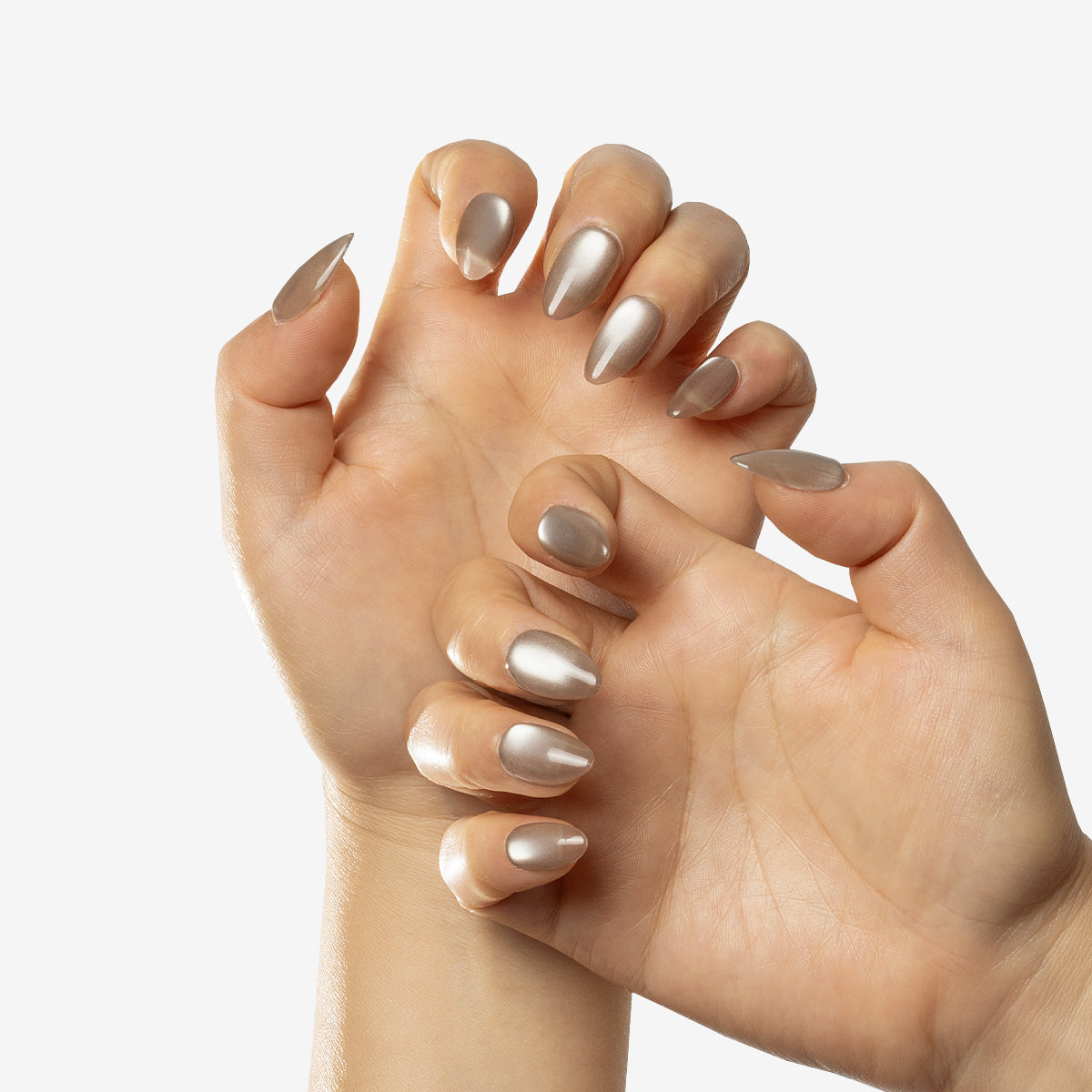 Velvet Mocha Glazed Almond Press-On Nails | Salon-Pro 10PCS