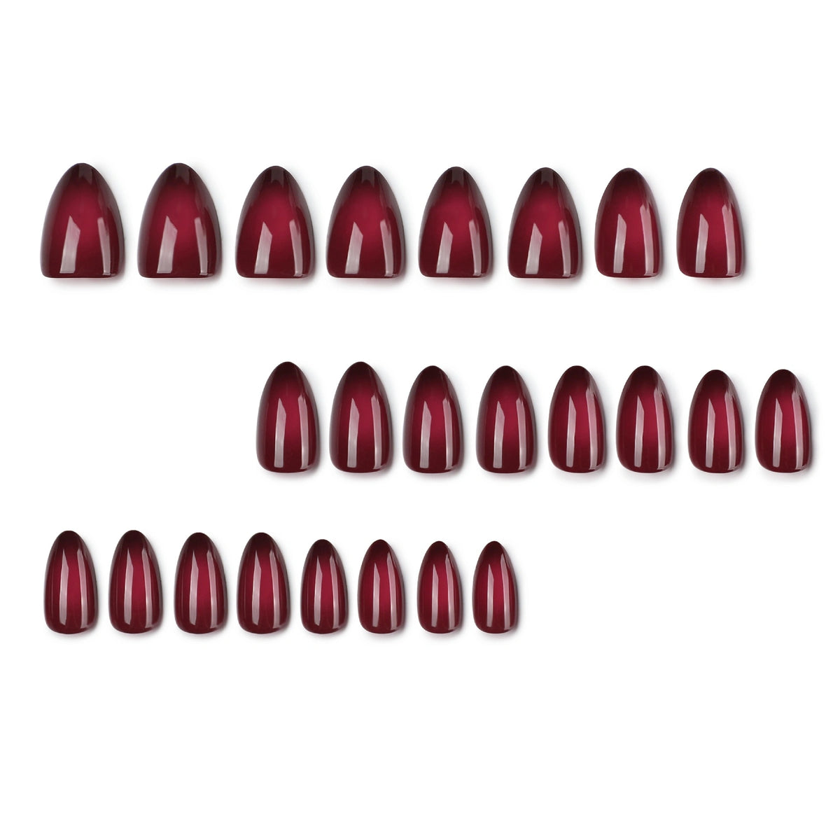 Mulberry Velvet Aura Round Press On Nails 24PCS
