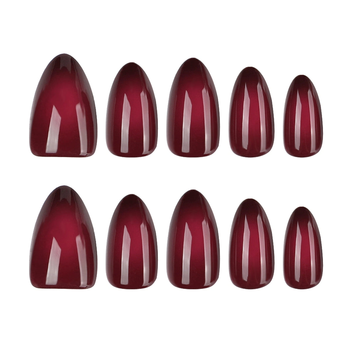 Mulberry Velvet Aura Round Press On Nails 24PCS