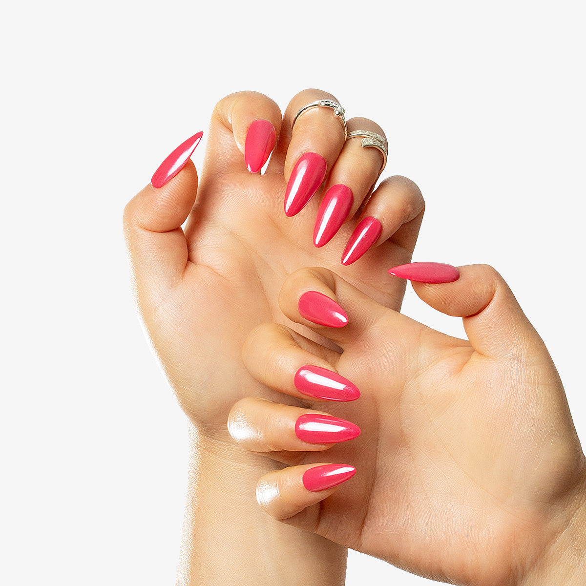 Radiant Rose Stiletto Acrylic Nails | Salon-Pro 10PCS