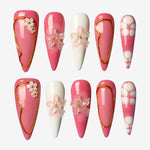 Blush Blossom Stiletto Press-On Nails