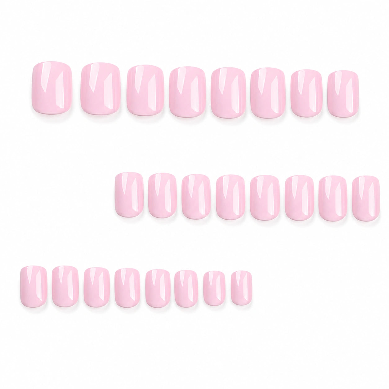 Color Pop Short Square Press On Nails 24PCS