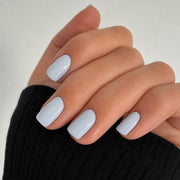 Milky White Glossy Short Square Press On Nails 24PCS