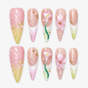 Ethereal Seashell & Botanical Press On Nails | 10PCS