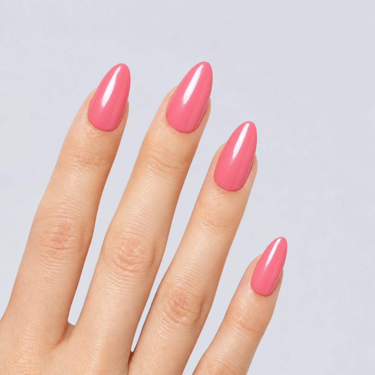 Pink Sorbet Gloss Almond Press On Nails | Salon-Pro 10PCS