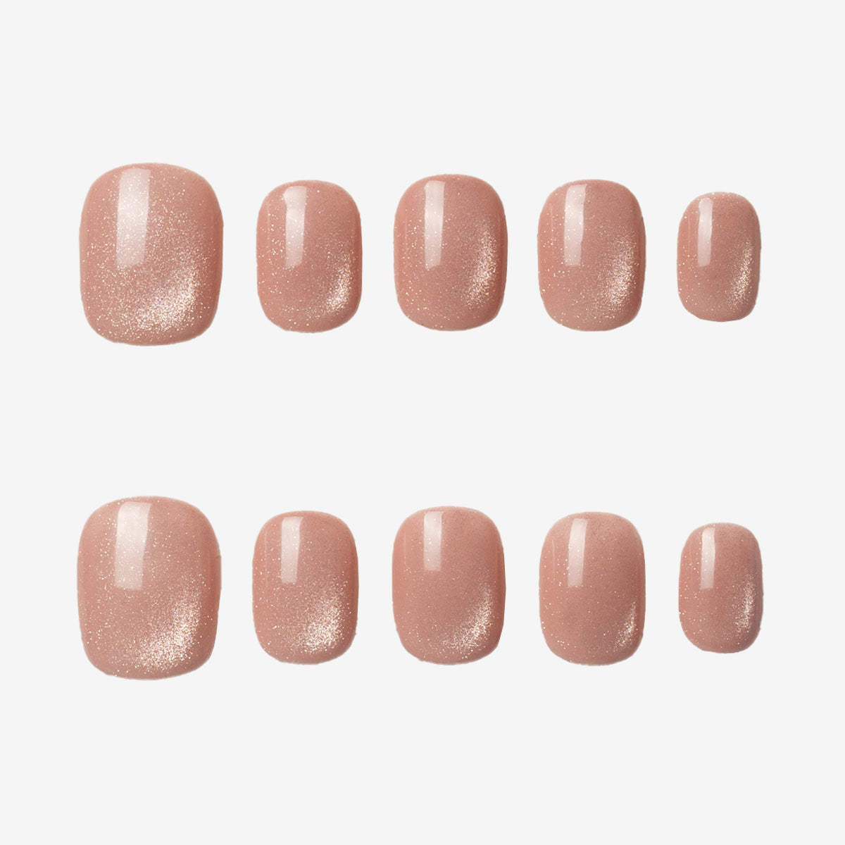 Rose Dusk Quartz Round Press-On Nails