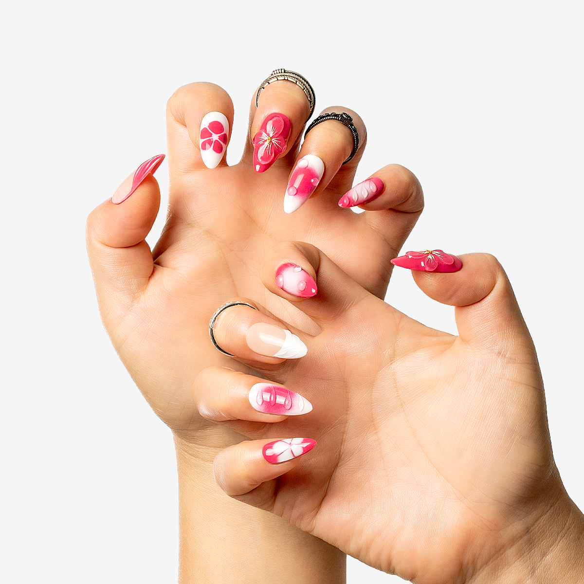 Floral Dream Almond Press-On Nails