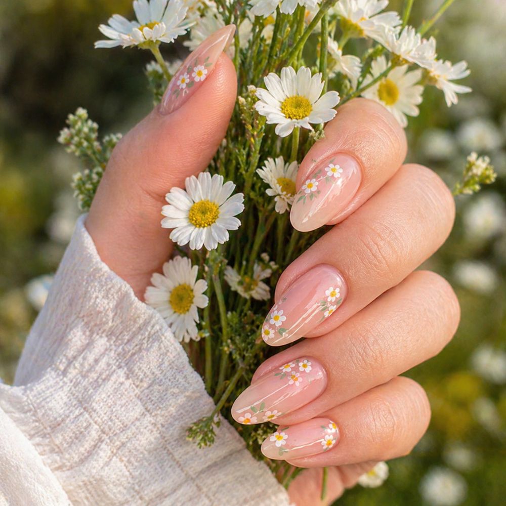 Sweet Cool Floral Ins Style Press On Nails 24PCS