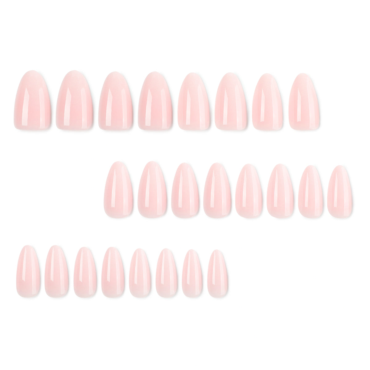 Ballet Pink Gloss Almond Press On Nails 24PCS