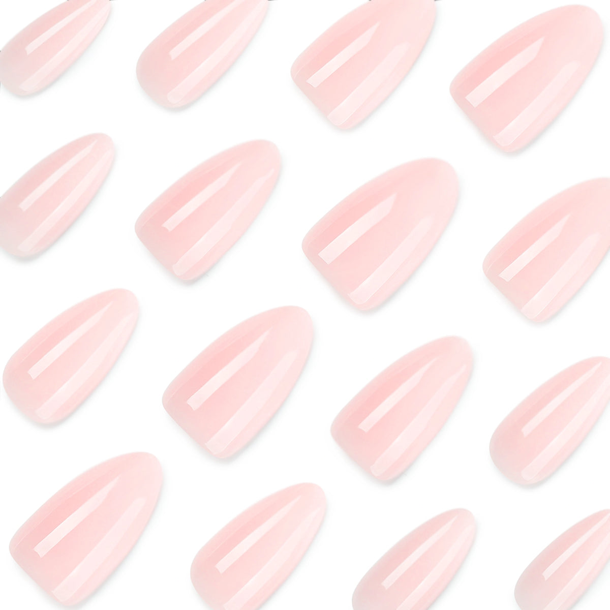 Ballet Pink Gloss Almond Press On Nails 24PCS
