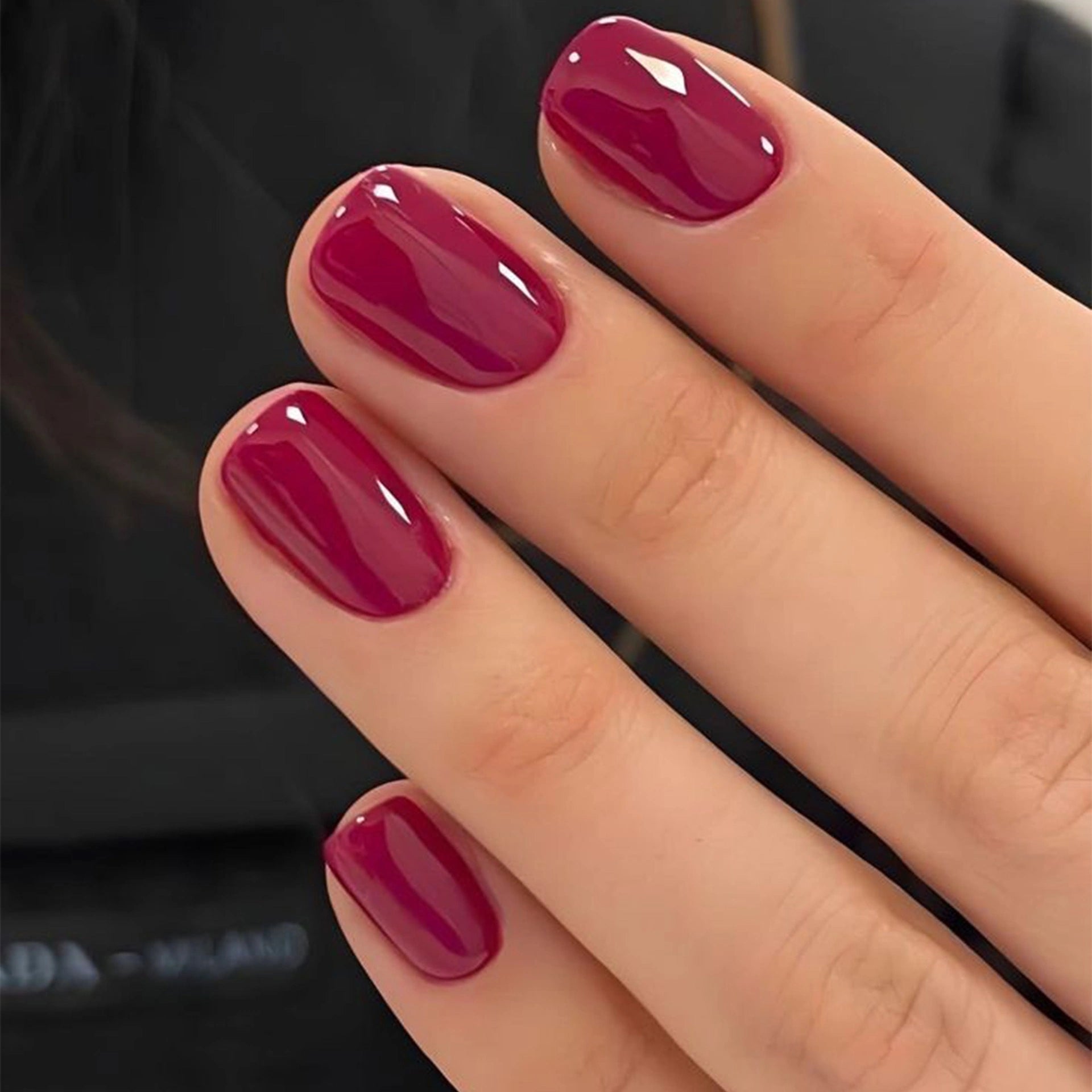 Berry Jelly Round Press On Nails 24PCS