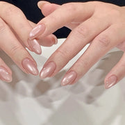 Blush Jelly Almond Press On Nails 24PCS