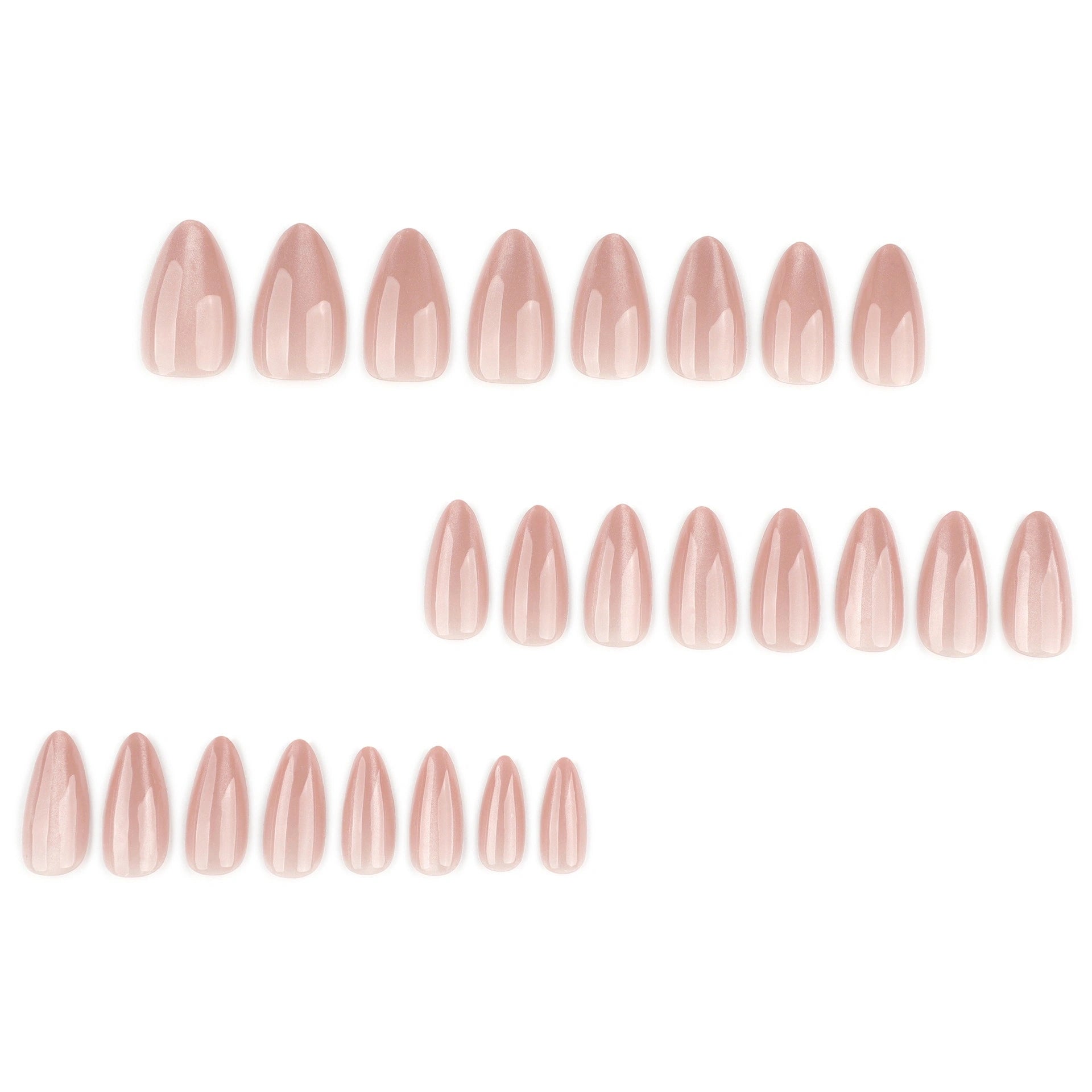 Blush Jelly Almond Press On Nails 24PCS