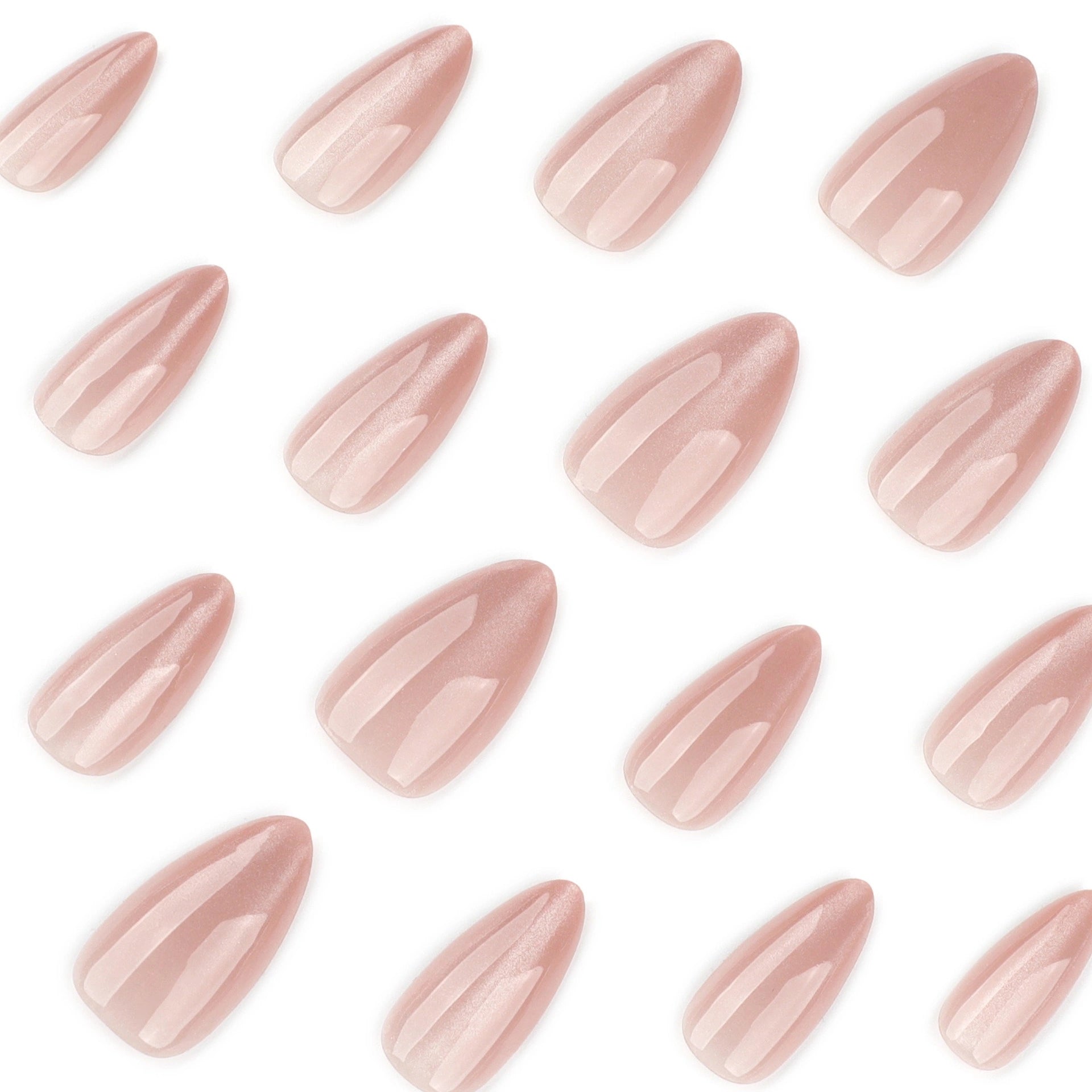 Blush Jelly Almond Press On Nails 24PCS