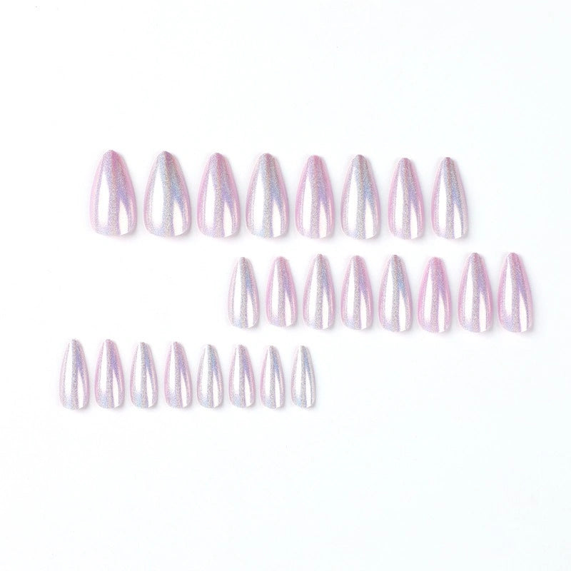 Lilac Aurora Chrome Almond Press On Nails 24PCS