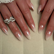 Milky Blush Ombre Almond Press On Nails 24PCS