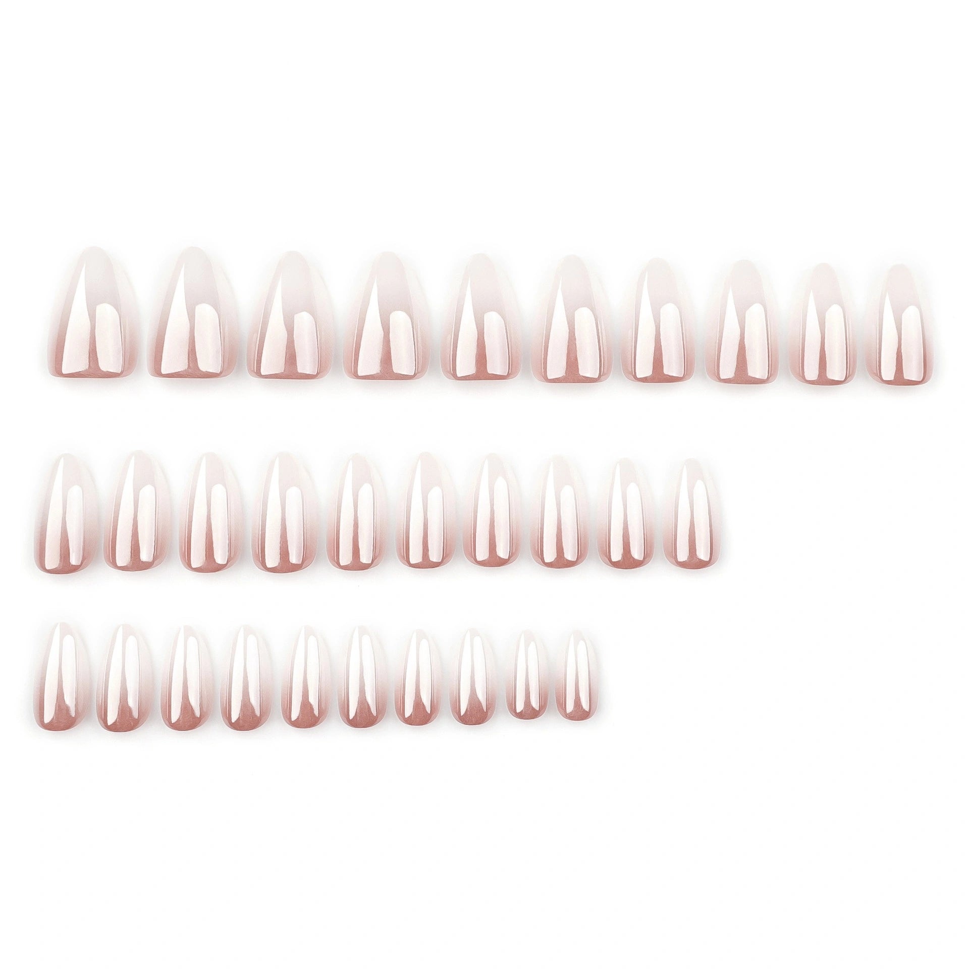 Milky Blush Ombre Almond Press On Nails 24PCS