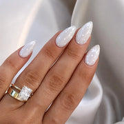 Milky Porcelain Almond Press On Nails 24PCS