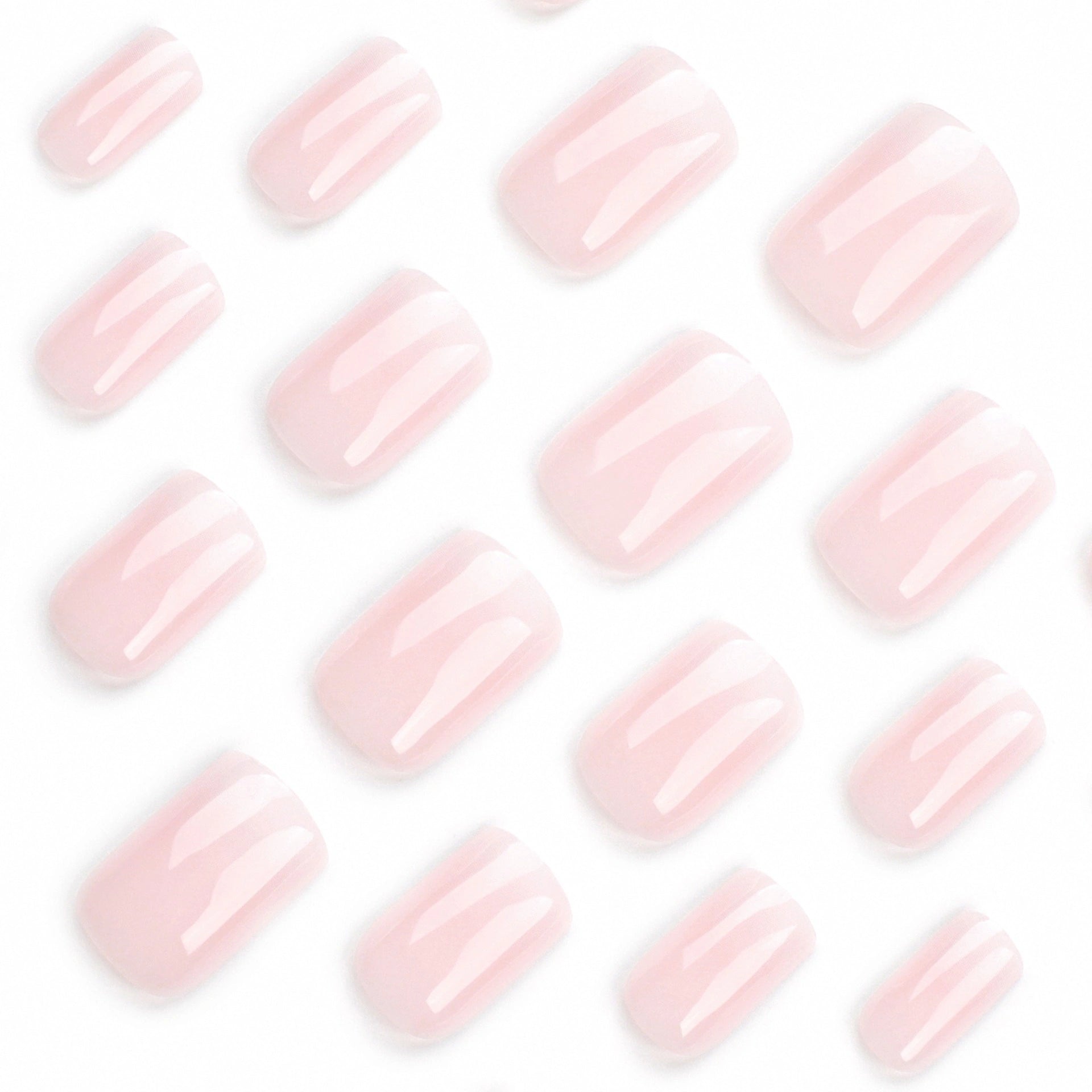 Milky White French Square Press On Nails 24PCS