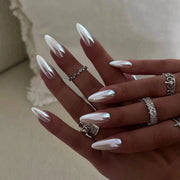 Opal Chrome Almond Press On Nails 24PCS