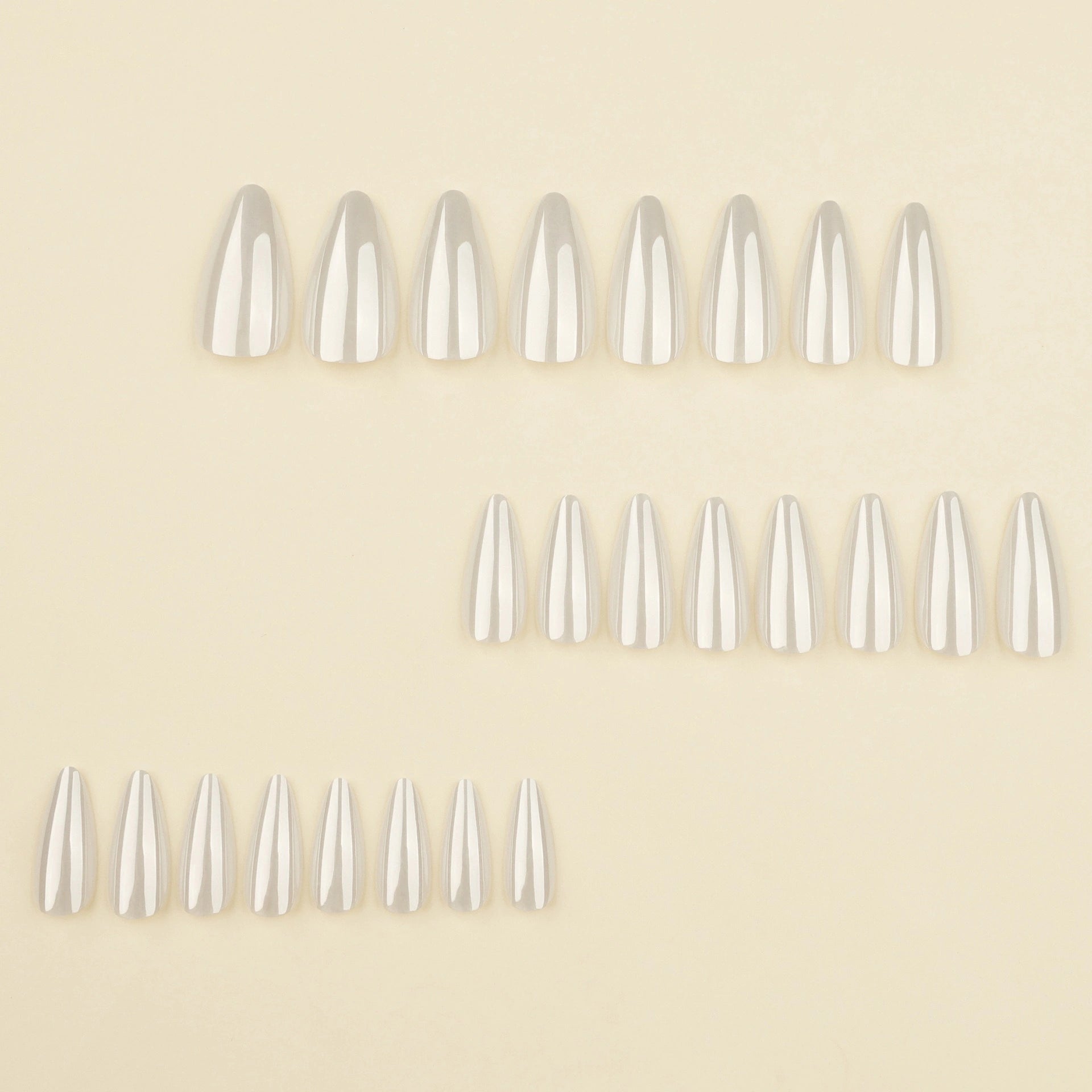 Opal Chrome Almond Press On Nails 24PCS
