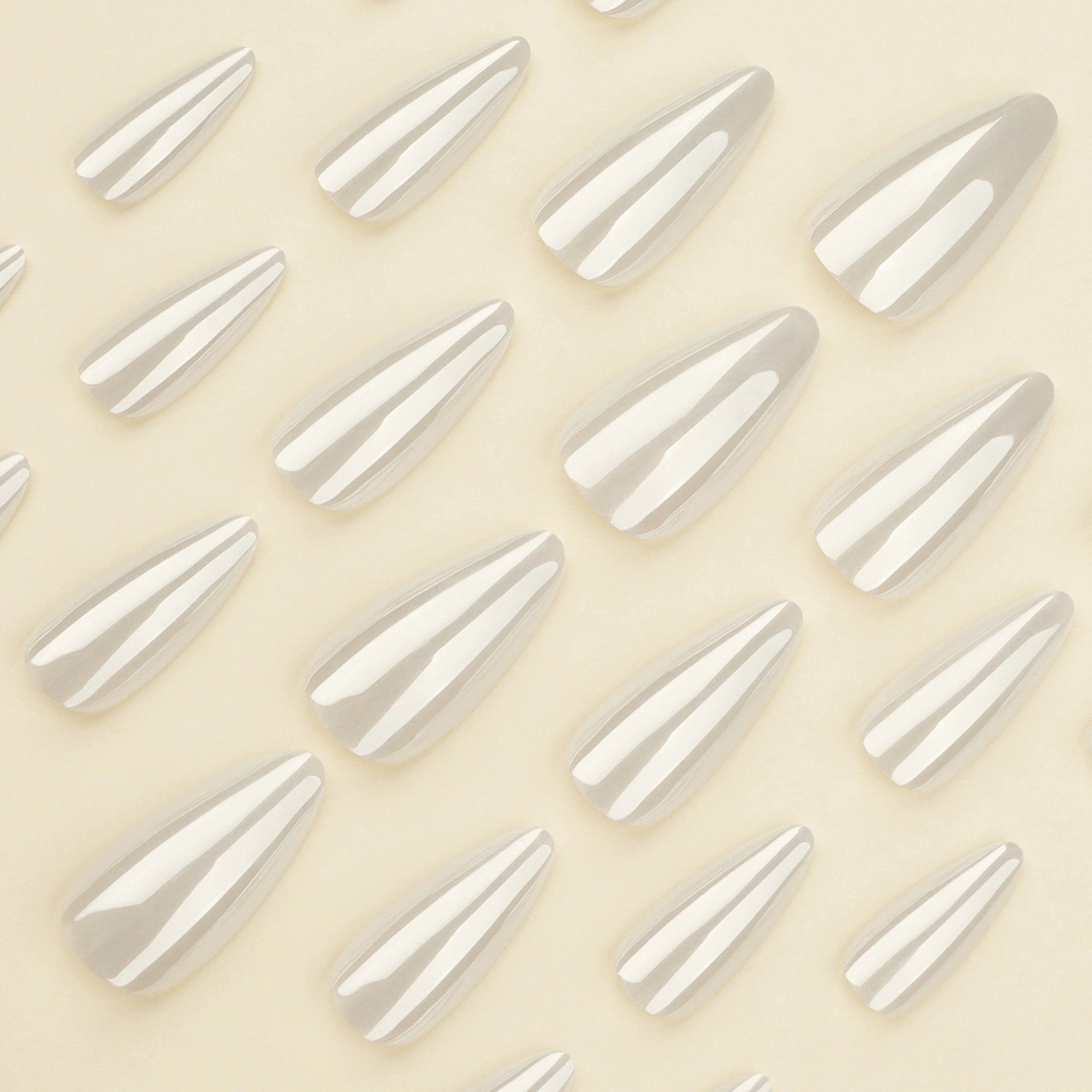 Opal Chrome Almond Press On Nails 24PCS