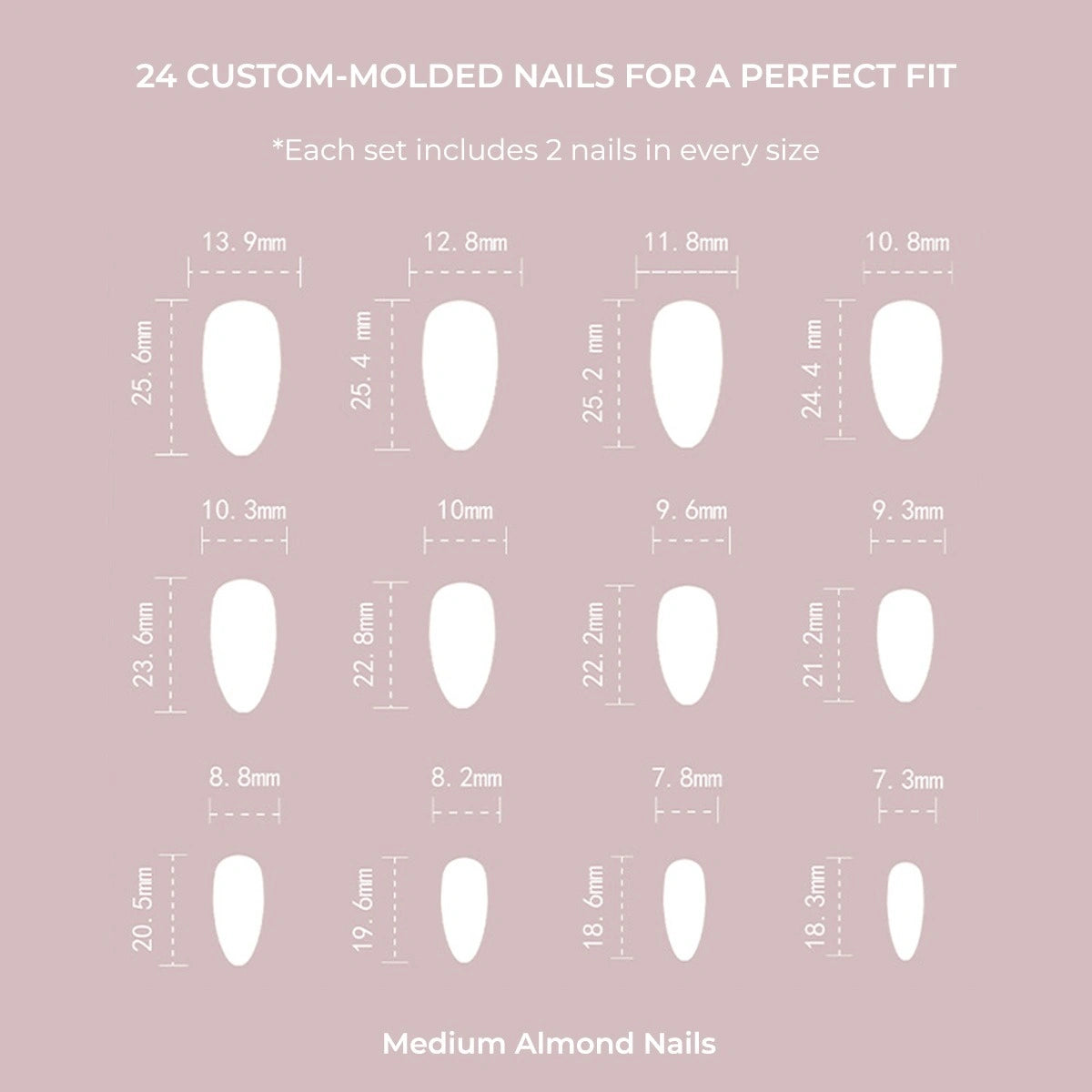 Opal Chrome Almond Press On Nails 24PCS