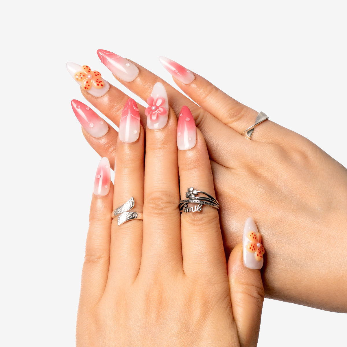 Lavender Bloom Almond Press-on Nails