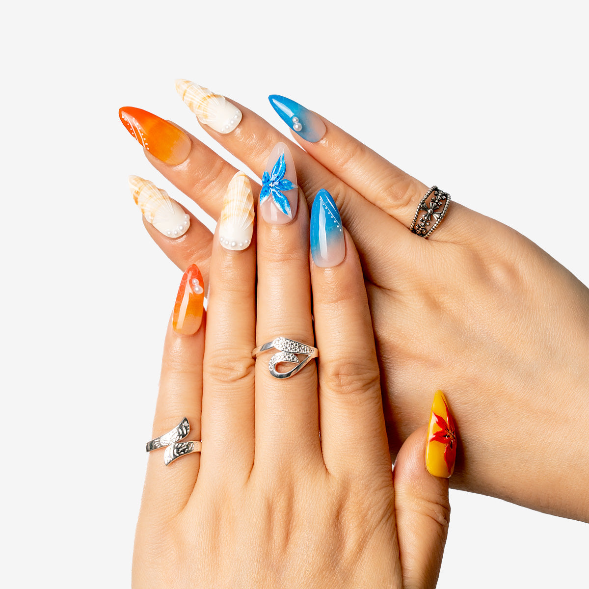 Oceanic Pearl Almond Press-on Nails