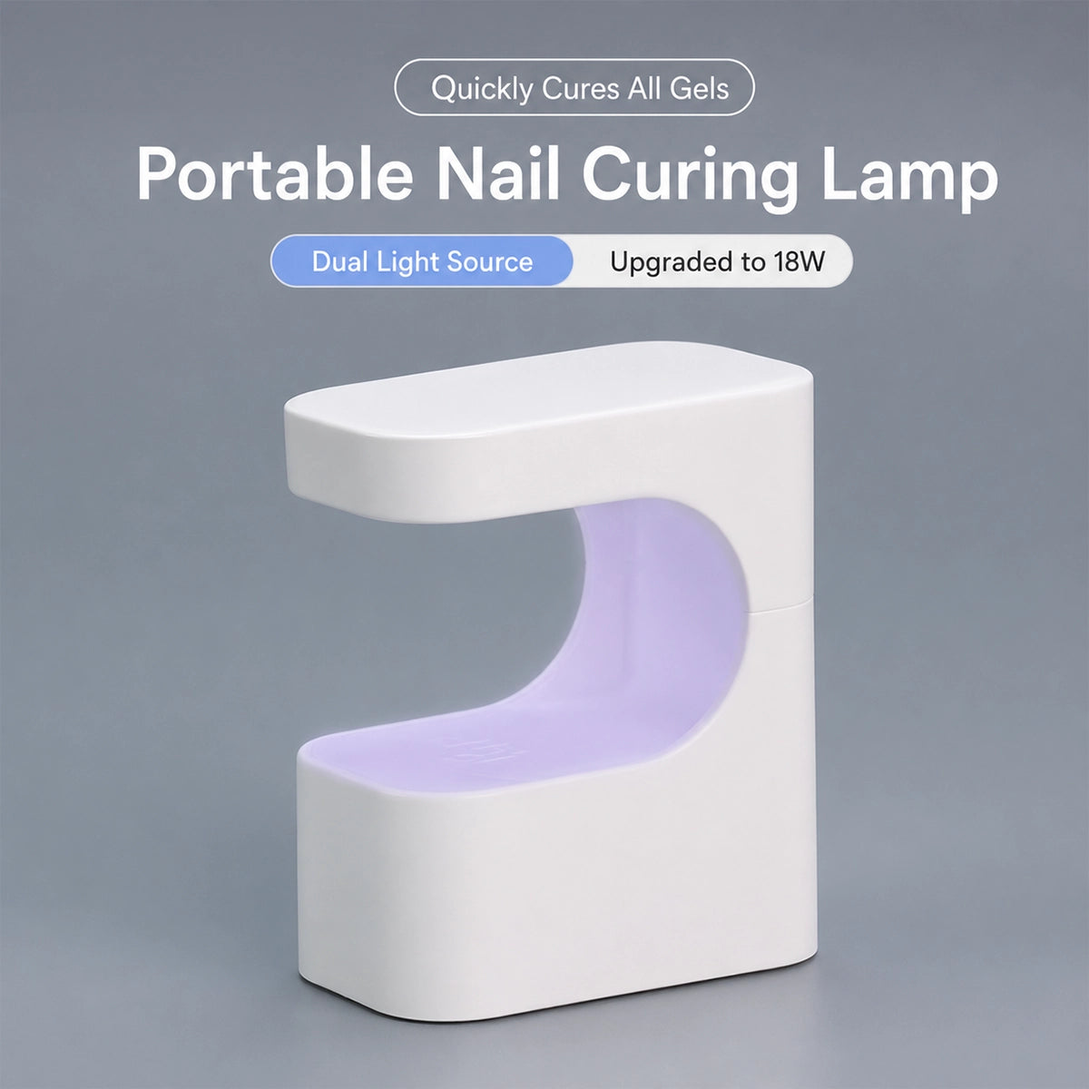 Smart Sensor Mini Square Nail Lamp | Plug-In UV Gel Curing Tool