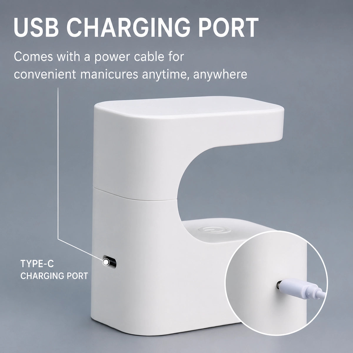 Smart Sensor Mini Square Nail Lamp | Plug-In UV Gel Curing Tool