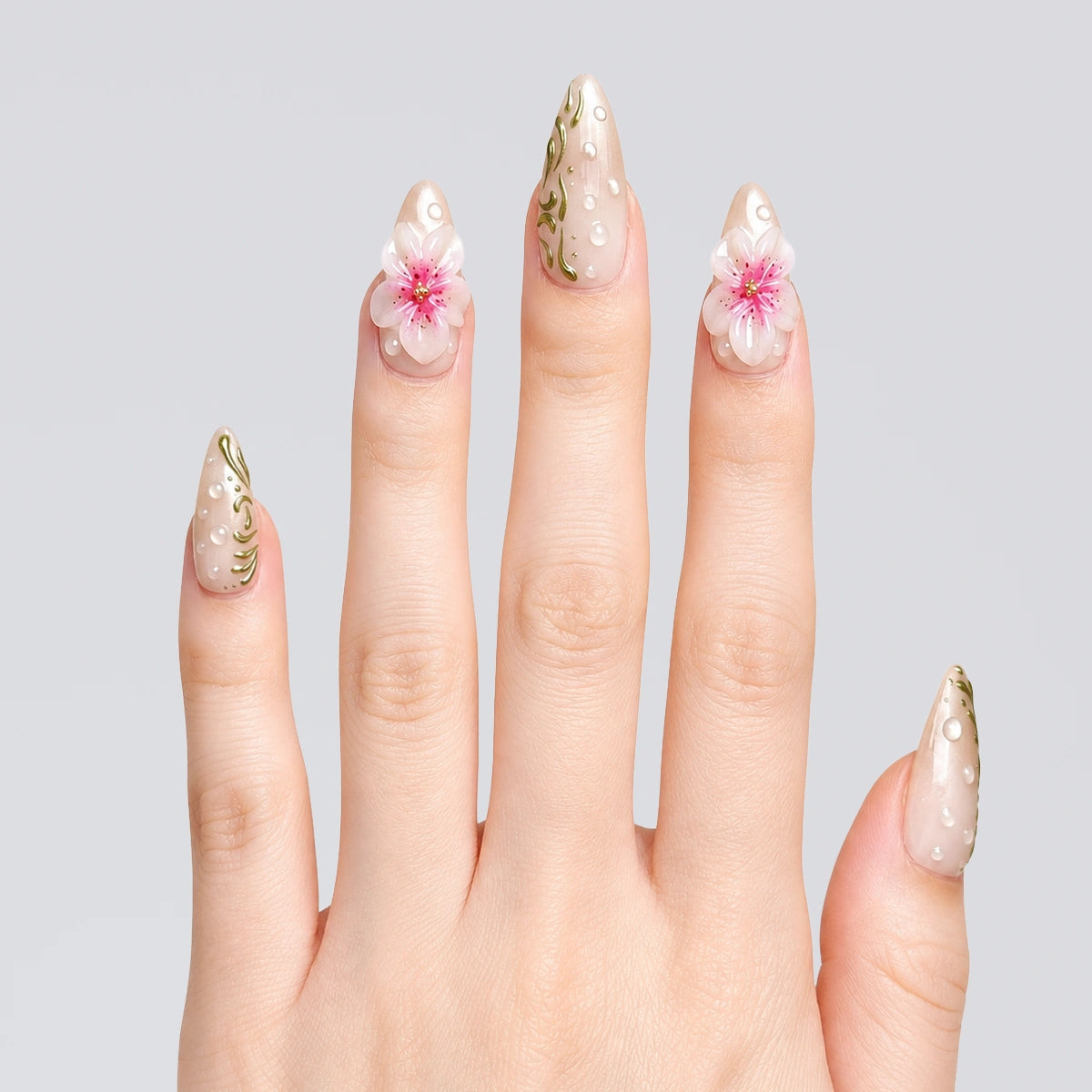 Blush Dew Almond Press On Nails | 10PCS