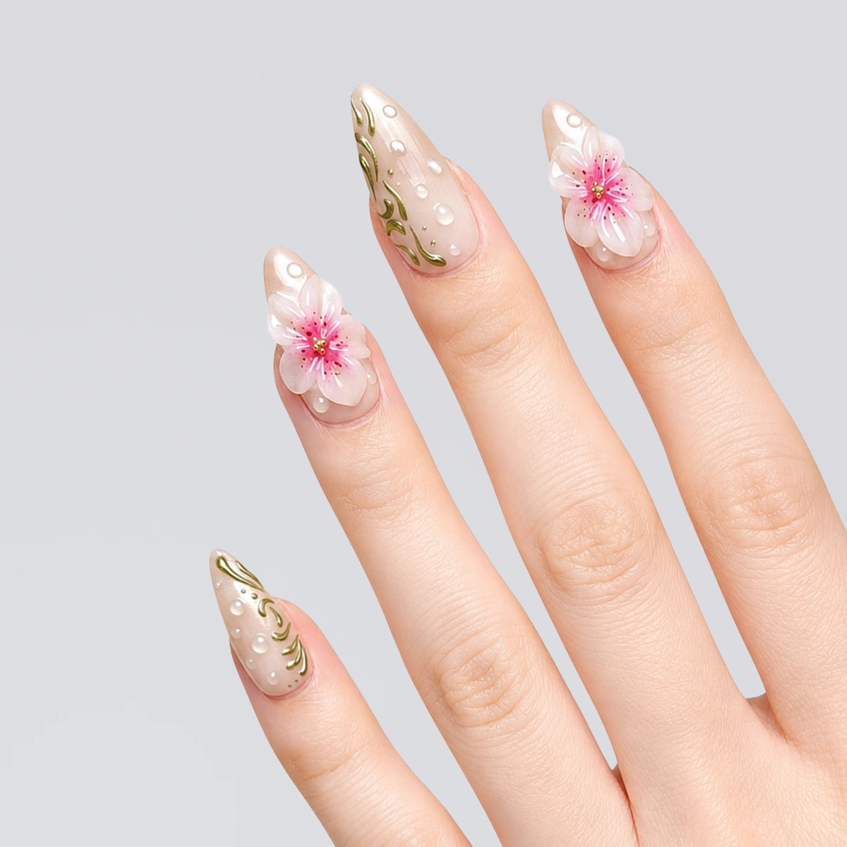 Blush Dew Almond Press On Nails | 10PCS