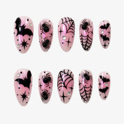 Blush Widow Web Almond Press On Nails | 10PCS