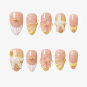 Lemon Blush Jelly Almond Press On Nails | 10PCS